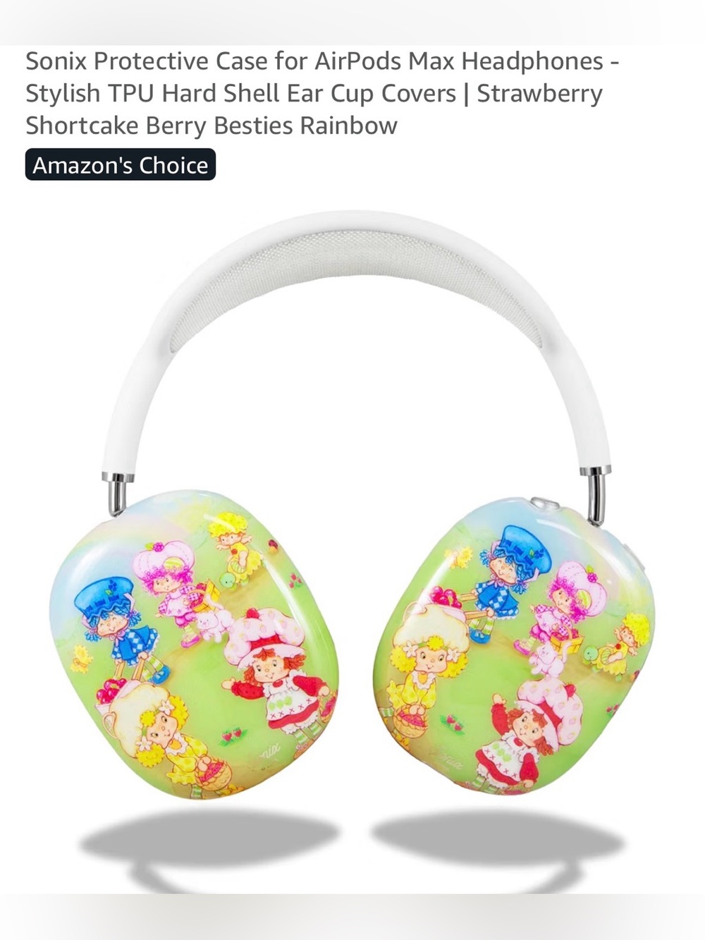 Sonix Strawberry Shortcake Rainbow AirPods Max Covers Ear Headphone